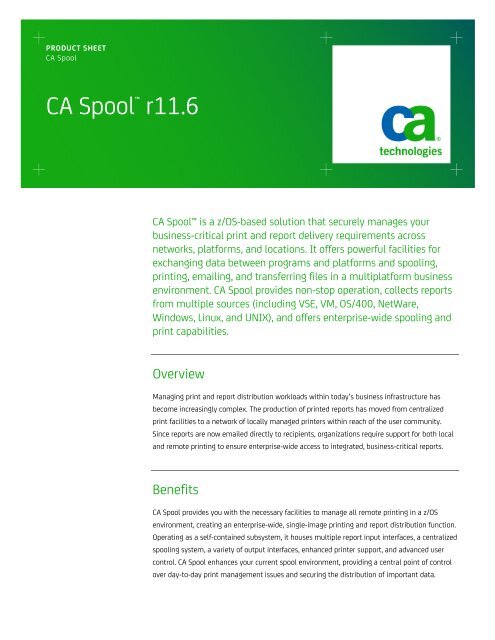 CA Spool r11 - CA Technologies