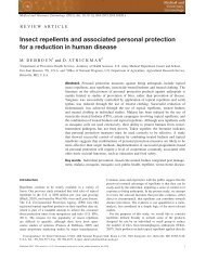 Insect repellents and associated personal protection for a reduction ...