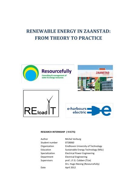 renewable energy in zaanstad: from theory to practice - e-harbours