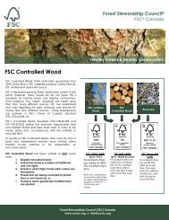 FSC Controlled Wood - Forest Stewardship Council of Canada