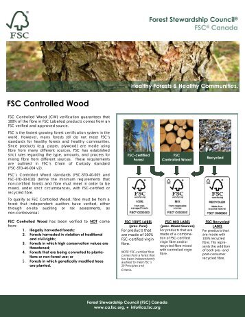 FSC Controlled Wood - Forest Stewardship Council of Canada