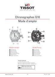 Chronographes G10 Mode d'emploi - Tissot