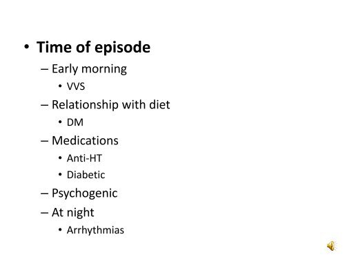 A Practical Approach to Syncope