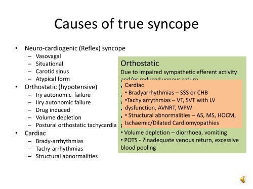 A Practical Approach to Syncope