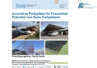 PV Carport - Thurgauer Technologieforum