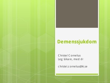Ta del av Christel Cornelius presentation hÃ¤r. - Stockholms sjukhem