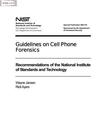 Guidelines on Cell Phone Forensics - PDF