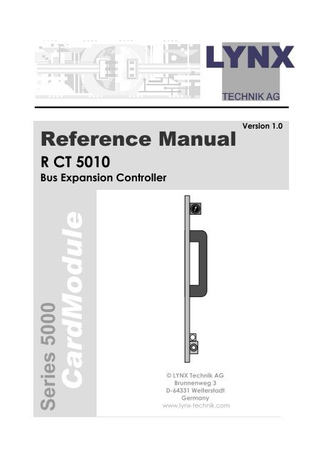 Reference Manual - LYNX Technik AG