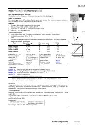 DSDU: Transducer for differential pressure - sauter-controls.com ...