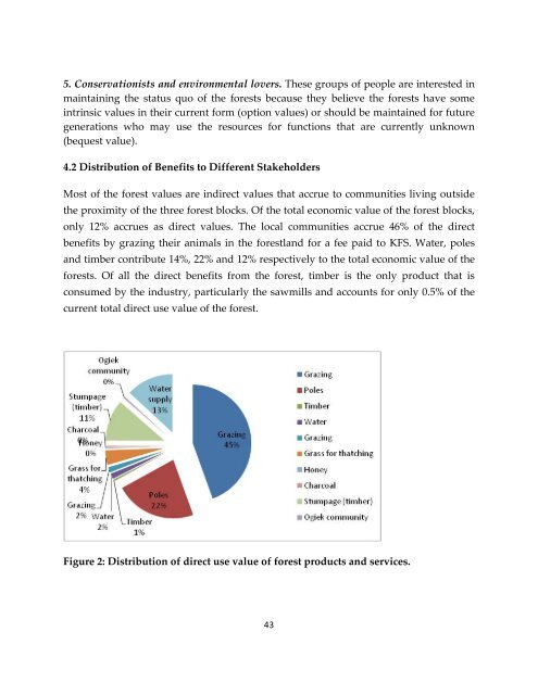 Total Economic Value of Maasai Mau, Trans Mara and Eastern Mau ...