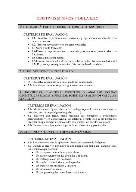 criterios de evaluación - Instituto Bachiller Sabuco