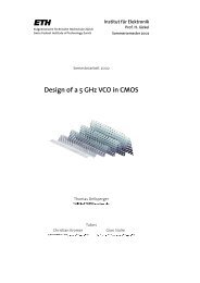 Design of a 5 GHz VCO in CMOS - Integrated Systems Laboratory