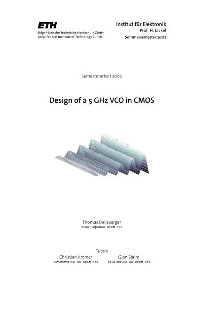 Design of a 5 GHz VCO in CMOS - Integrated Systems Laboratory