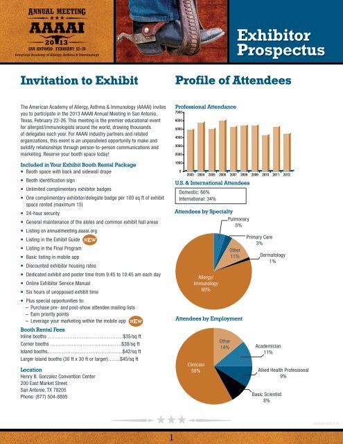 EXHIBITOR PROSPECTUS - American Academy of Allergy, Asthma ...