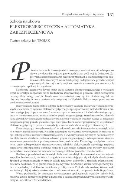 KsiÄga 60-lecia WydziaÅu Elektrycznego - WydziaÅ Elektryczny