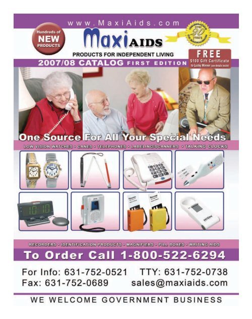 Toll Free 1-800-522-6294 - Maxi Aids