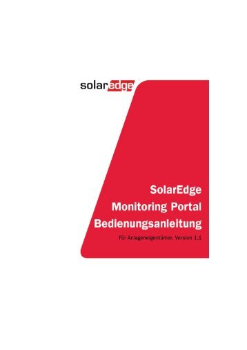 SolarEdge Monitoring Portal User Guide