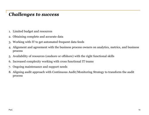 Leveraging Continuous Auditing / Continuous Monitoring in internal ...