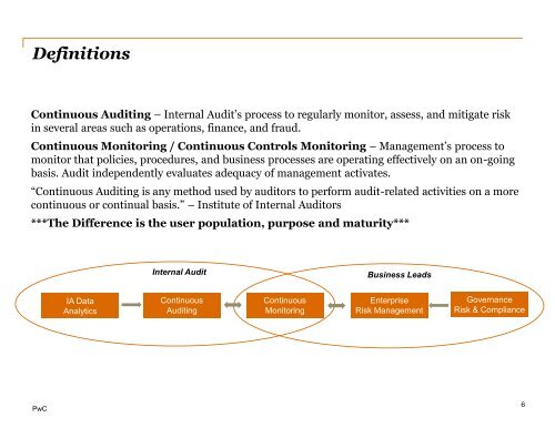 Leveraging Continuous Auditing / Continuous Monitoring in internal ...