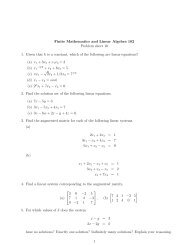 Finite Mathematics and Linear Algebra 102 Problem sheet 10 ... - DCU