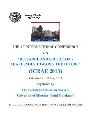 (ICRAE 2013) CRAE 2013) - Kolegji Evropian Dukagjini