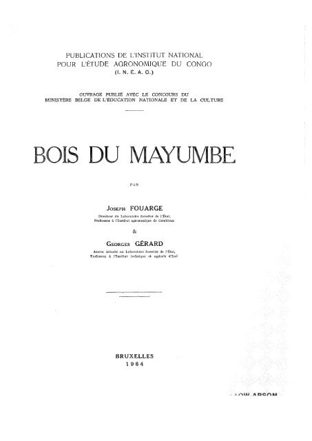 BOIS DU MAYUMBE