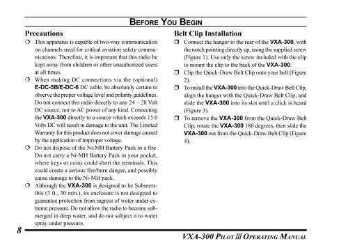 VXA-300.pdf (1.61 MB) - Pilot Mall