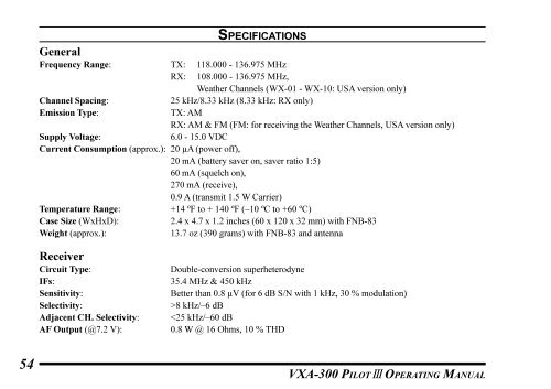 VXA-300.pdf (1.61 MB) - Pilot Mall