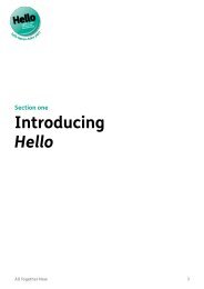 Section 1 - Introducing Hello - The Communication Trust