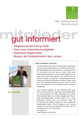 gut informiert - Bau- und Sparverein Ravensburg