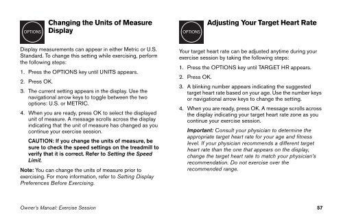 M9.57 Treadmill Owner's Manual - 09/2006 - Precor