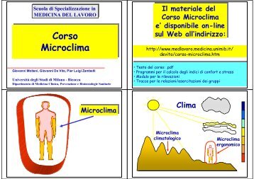 Corso Microclima Corso Microclima - Frareg