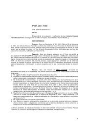 ResoluciÃ³n NÂ° 697-2012-PCNM. Antonio Pascual Florentino La Torre