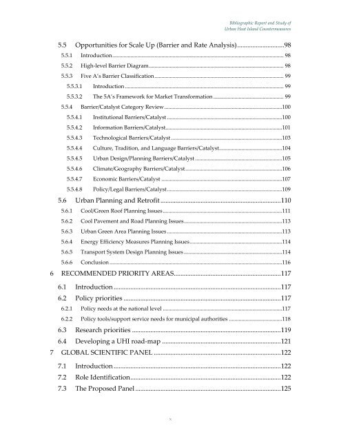 Review and Critical Analysis of International UHI Studies