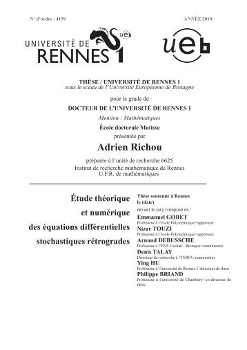 Adrien Richou - Institut de MathÃ©matiques de Bordeaux