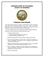 Financial Disclosure Packet - Superior Court, Riverside - State of ...