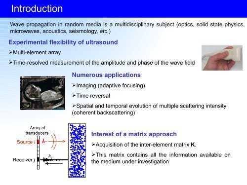 Random matrix theory applied to acoustic backscattering and ...