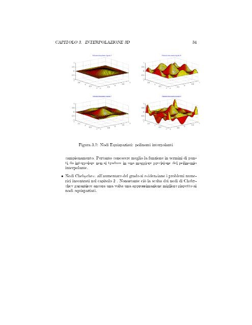 Analisi dell'errore dei Polinomi interpolanti e applicazioni in 3D