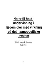 Noter til hold- undervisning i lægemidler med virkning på det ...