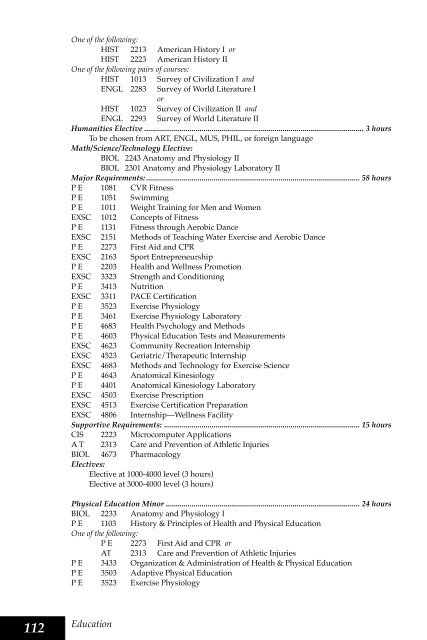 2003-2005 Catalog - University of Arkansas at Monticello