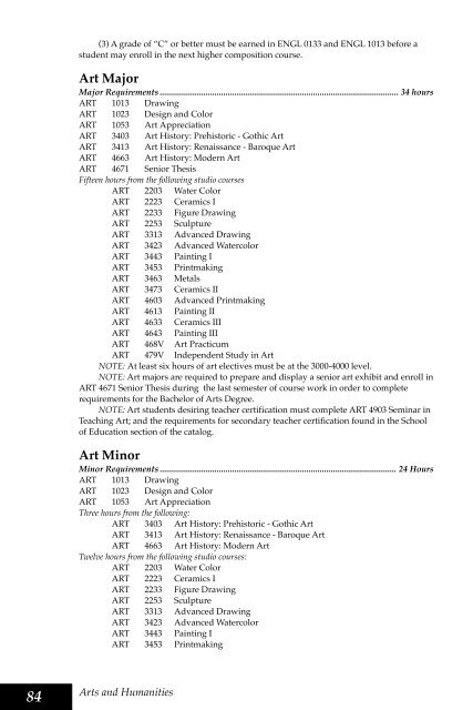 2003-2005 Catalog - University of Arkansas at Monticello