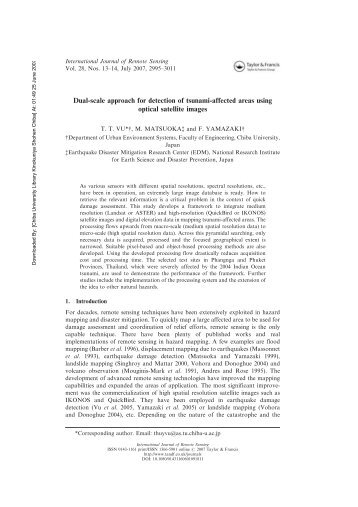 Dual-scale approach for detection of tsunami-affected areas using ...