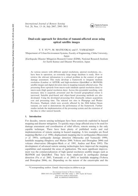 Dual-scale approach for detection of tsunami-affected areas using ...