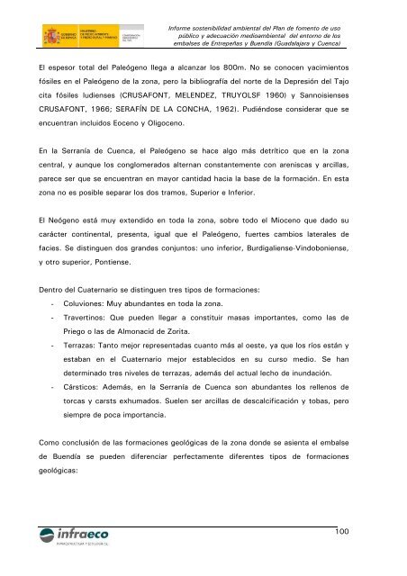 informe sostenibilidad ambiental - ConfederaciÃ³n HidrogrÃ¡fica del ...