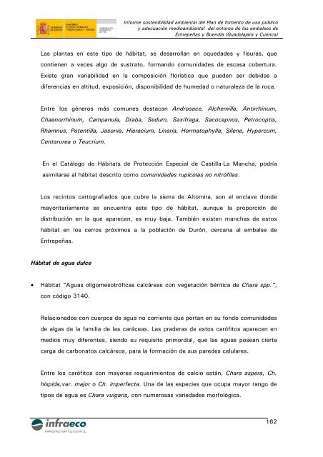 informe sostenibilidad ambiental - ConfederaciÃ³n HidrogrÃ¡fica del ...