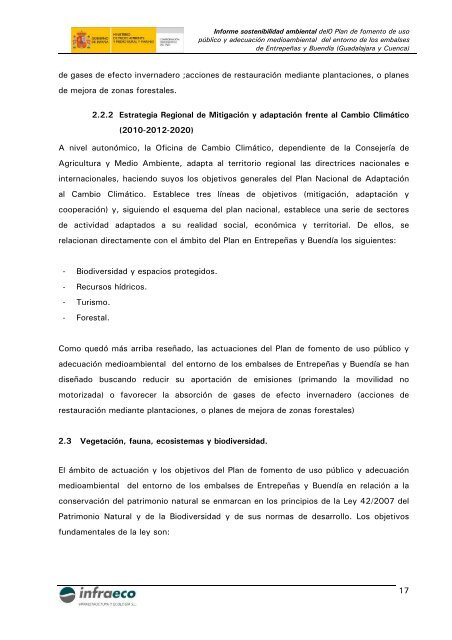 informe sostenibilidad ambiental - ConfederaciÃ³n HidrogrÃ¡fica del ...