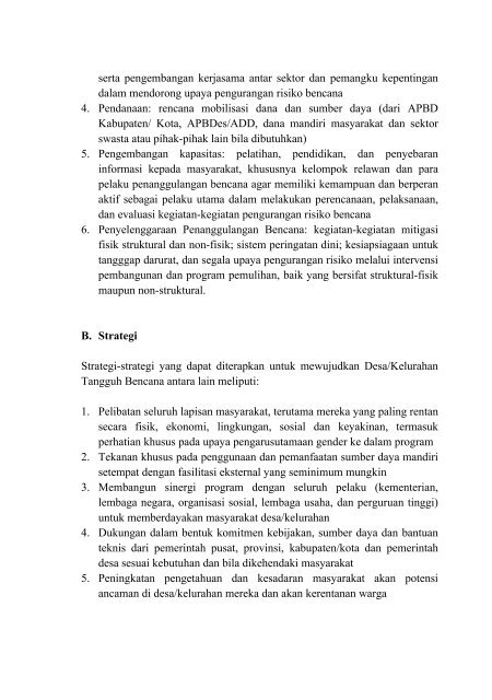 Peraturan Kepala BNPB No.01 Tahun 2012