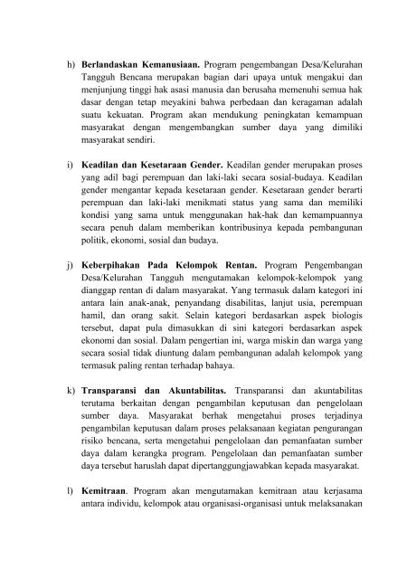 Peraturan Kepala BNPB No.01 Tahun 2012