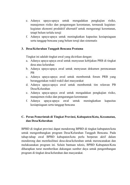 Peraturan Kepala BNPB No.01 Tahun 2012