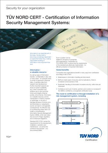 ISO 27001 Type : pdf - tÃ¼v nord group